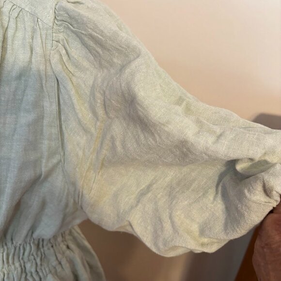 NEW MADEWELL Ruffle Sophia Dress (Linen & Viscose) - Size Large - Picture 6 of 13